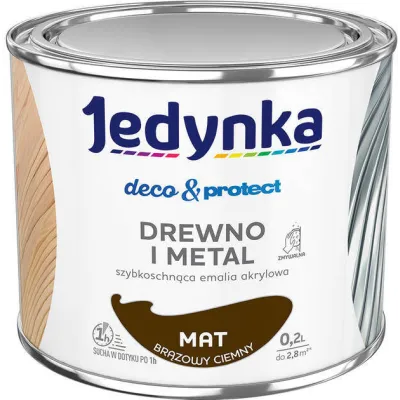 JEDYNKA DECO & PROTECT BRĄZ CIEMNY 0.2L MATOWA JEDYNKA DECO & PROTECT BRĄZ CIEMNY 0.2L MATOWA