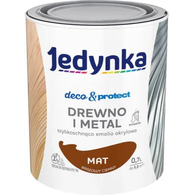 JEDYNKA DECO & PROTECT BRĄZ CIEMNY 0.7L MATOWA JEDYNKA DECO & PROTECT BRĄZ CIEMNY 0.7L MATOWA