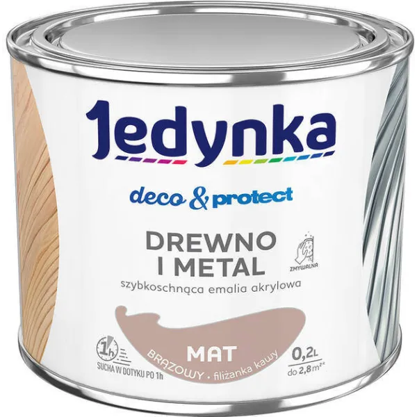 JEDYNKA DECO & PROTECT BRĄZOWY 0.2L MATOWA