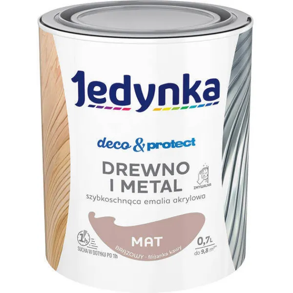 JEDYNKA DECO & PROTECT BRĄZOWY 0.7L MATOWA