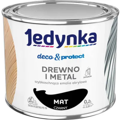 JEDYNKA DECO & PROTECT CZARNY 0.2L MATOWA JEDYNKA DECO & PROTECT CZARNY 0.2L MATOWA