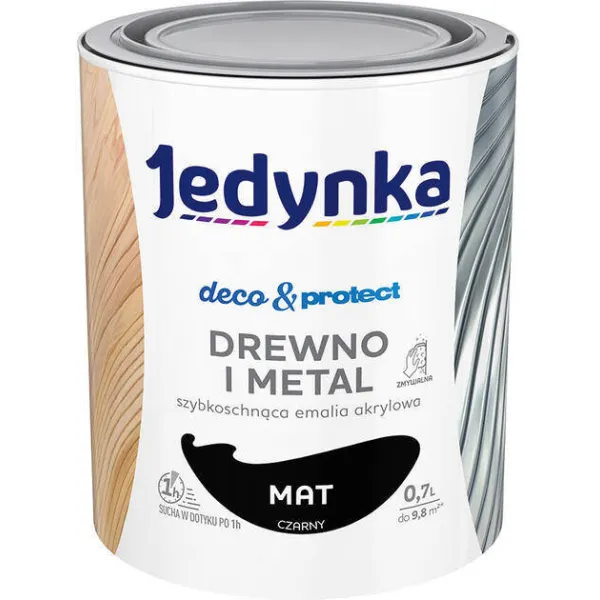 JEDYNKA DECO & PROTECT CZARNY 0.7L MATOWA