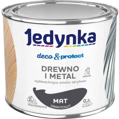 JEDYNKA DECO & PROTECT GRAFITOWY 0.2L MATOWA JEDYNKA DECO & PROTECT GRAFITOWY 0.2L MATOWA