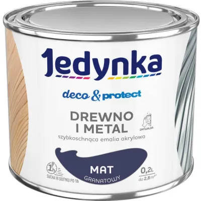 JEDYNKA DECO & PROTECT GRANATOWY 0.2L MATOWA JEDYNKA DECO & PROTECT GRANATOWY 0.2L MATOWA