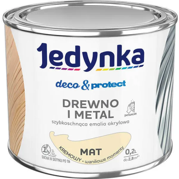 JEDYNKA DECO & PROTECT KREMOWY 0.2L MATOWA