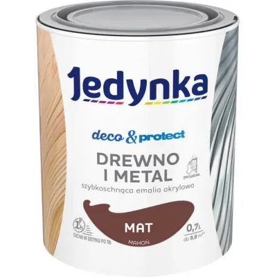JEDYNKA DECO & PROTECT MAHOŃ 0.7L MATOWA JEDYNKA DECO & PROTECT MAHOŃ 0.7L MATOWA