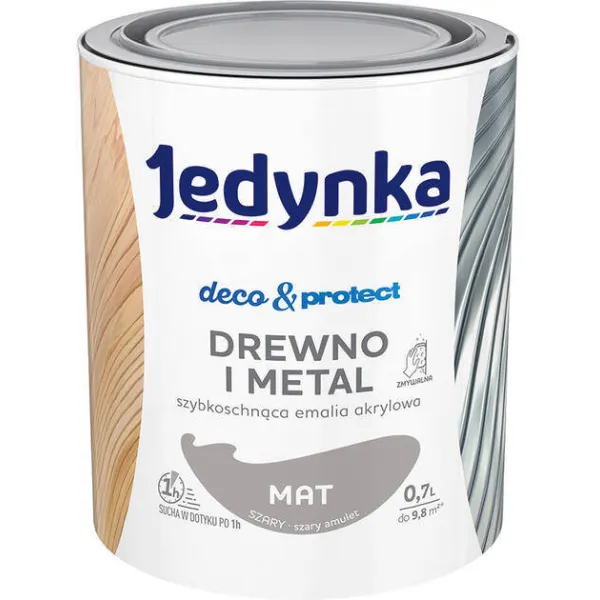 JEDYNKA DECO & PROTECT SZARY 0.7L MATOWA
