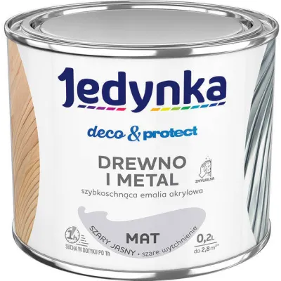 JEDYNKA DECO & PROTECT SZARY JASNY 0.2L MATOWA JEDYNKA DECO & PROTECT SZARY JASNY 0.2L MATOWA