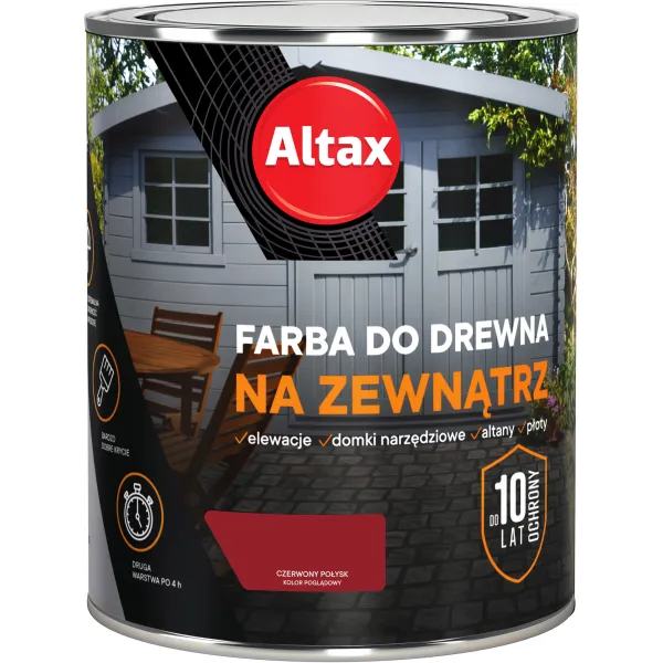 FARBA DO DREWNA NA ZEWNĄTRZ 750ML CZERWONY