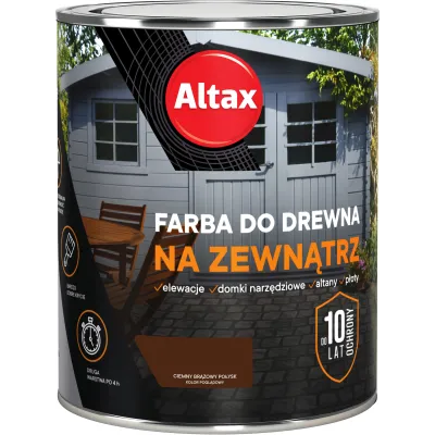 FARBA DO DREWNA NA ZEWNĄTRZ 750ML CIEMNY BRĄZOWY