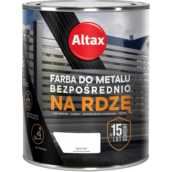 ALTAX FARBA DO METALU 750ML BIAŁY MAT