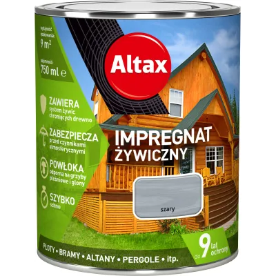 Altax Szary Impregnat Żywiczny 0.75L - Ochrona Drewna Zewnętrznego
