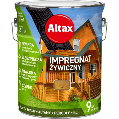 Altax Dąb Impregnat Żywiczny 4.5L - Trwałość i Naturalny Kolor