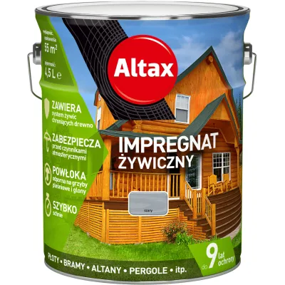 Altax Szary Impregnat Żywiczny 4.5L - Nowoczesna Ochrona Drewna