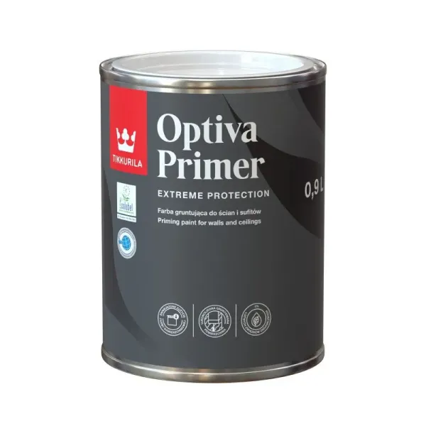 Tikkurila Optiva Primer, wodorozcieńczalna farba akrylowa, gruntowanie ścian 0,9l