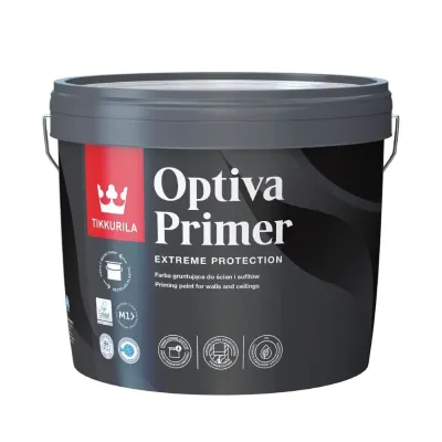 Tikkurila Optiva Primer, wodorozcieńczalna farba akrylowa, gruntowanie ścian 2.7L