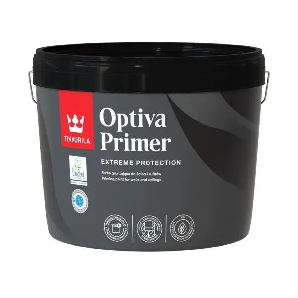 Tikkurila Optiva Primer, wodorozcieńczalna farba akrylowa, gruntowanie ścian 9L