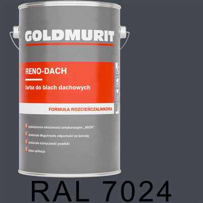 RENO-DACH SZARY GRAFITOWY RAL 7024 5L