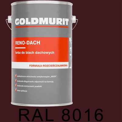 RENO-DACH BRĄZOWY RAL 8016 5L