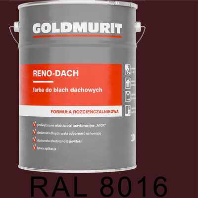 RENO-DACH BRĄZOWY RAL 8016 10L