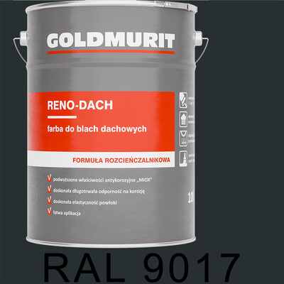 RENO-DACH CZARNY RAL 9017 10L