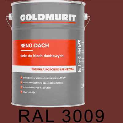 RENO-DACH CZERWONY TLENKOWY RAL 3009 10L