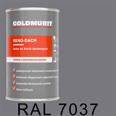 Reno-Dach farba do blach dachowych - formuła rozcieńczalnikowa 7037 1l Farba na dach Nowy Sącz