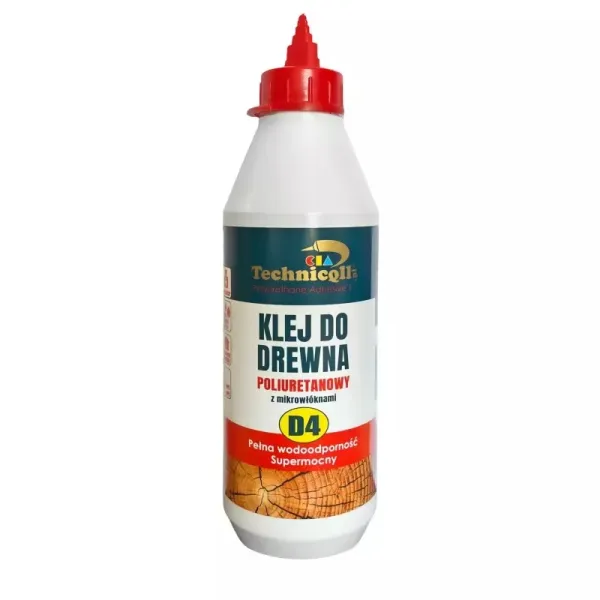 Klej do drewna Poliuretanowy D4 500ml TECHNICQLL