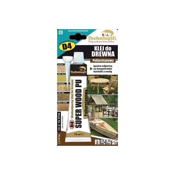 Klej do drewna PU D4 R-161 70ml – Ekstremalne wzmocnienie TECHNICQLL