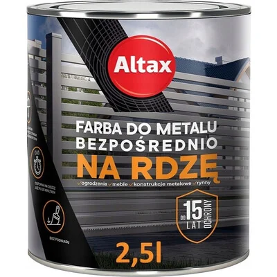ALTAX FARBA DO METALU 750ML SZARY POŁYSK