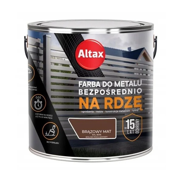 ALTAX FARBA DO METALU 2.5L BRĄZ MAT