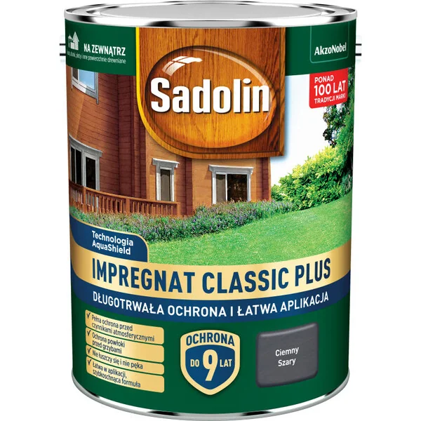 SADOLIN CLASSIC PLUS CIEMNY SZARY 4.5L