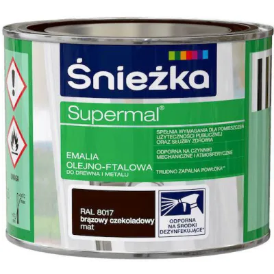 SUPERMAL 0.8L STALOWY Farba Olejna Emalie olejne Nowy Sącz