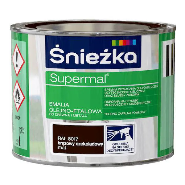 SUPERMAL 0.2L BRĄZ CZEKOLADOWY MAT Farba Olejna
