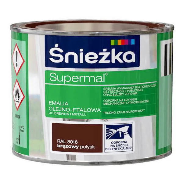 SUPERMAL 0.2L BRĄZOWY Farba Olejna