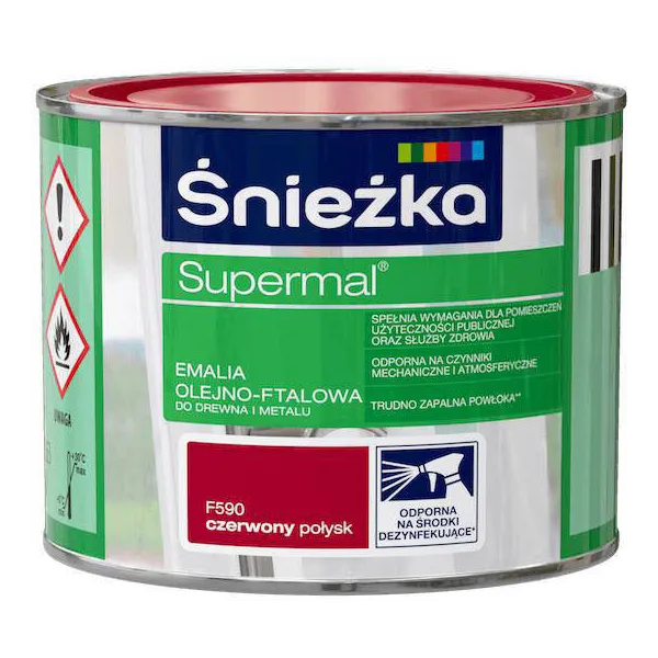 SUPERMAL 0.2L CZERWONY Farba Olejna