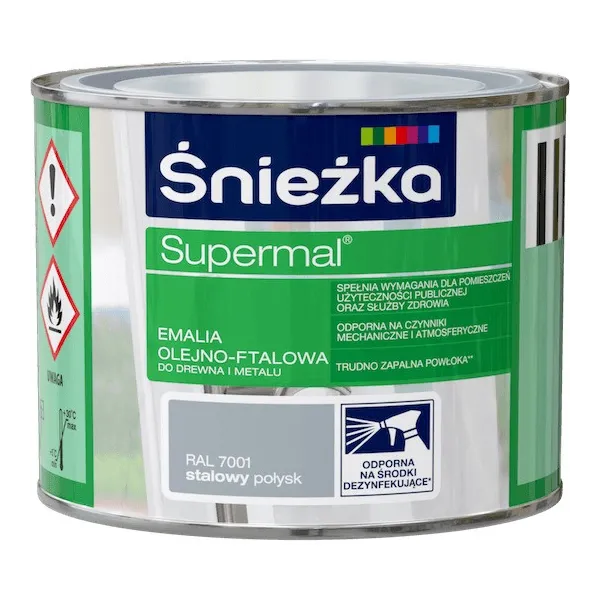 SUPERMAL 0.2L STALOWY Farba Olejna