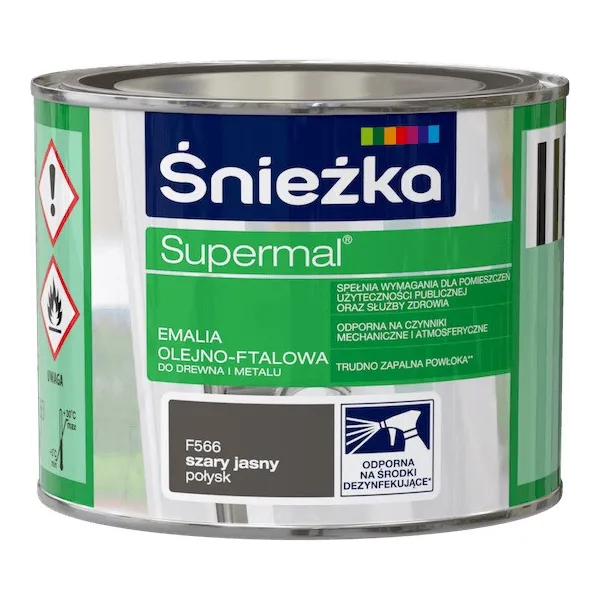 SUPERMAL 0.2L SZARY JASNY Farba Olejna