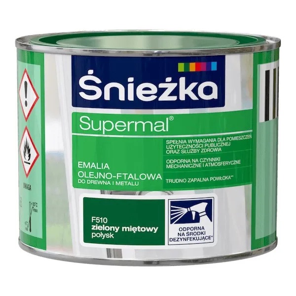 SUPERMAL 0.2L ZIELONY MIĘTOWY Farba Olejna