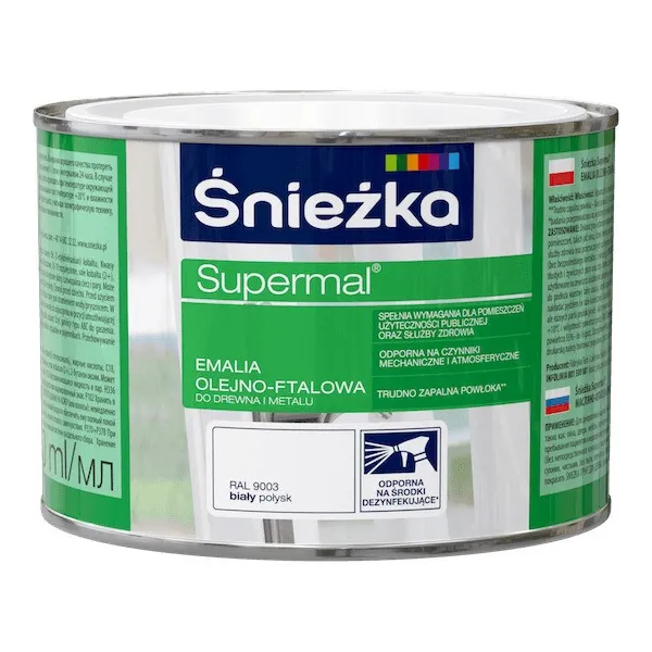 SUPERMAL 0.4L BIAŁY Farba Olejna