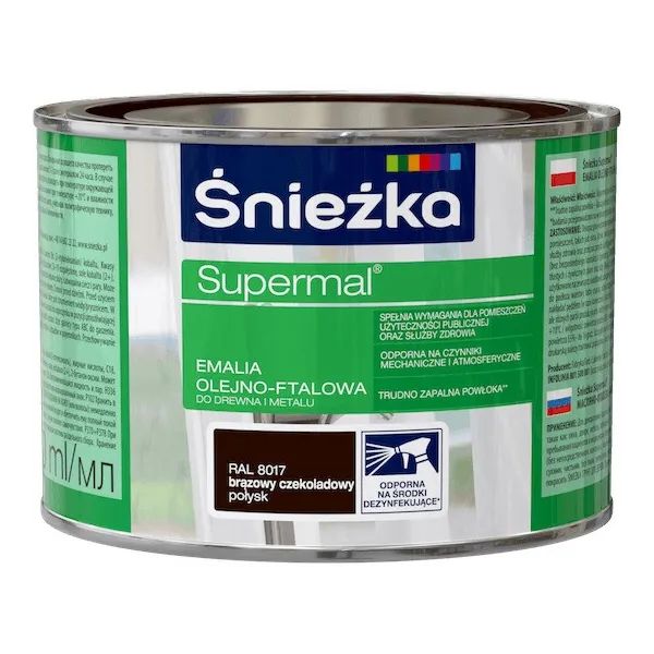 SUPERMAL 0.4L CZARNY Farba Olejna