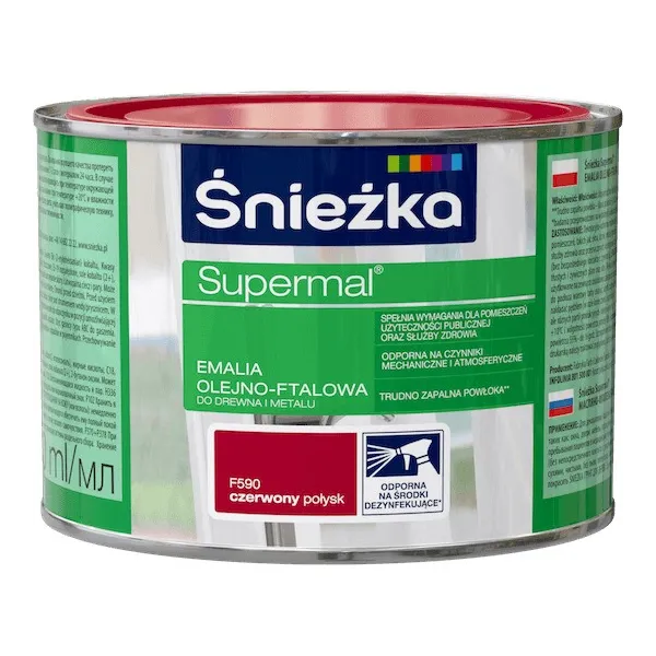 SUPERMAL 0.4L CZERWONY Farba Olejna