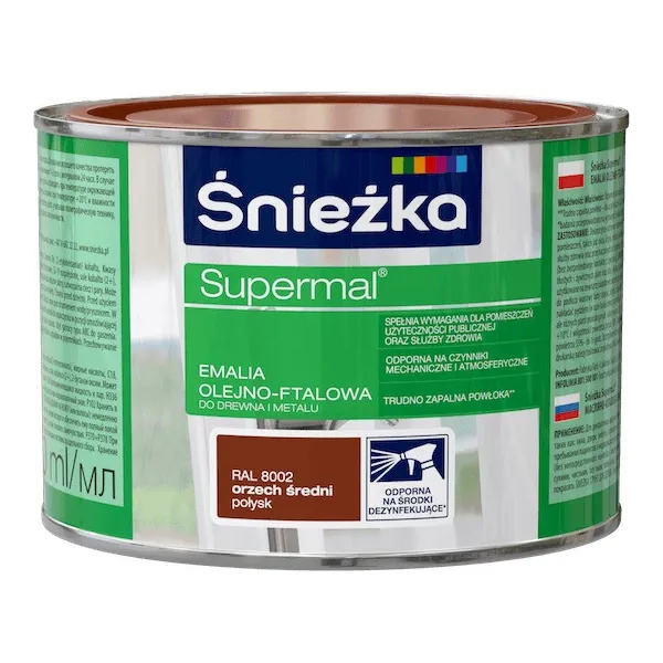SUPERMAL 0.4L ORZECH ŚREDNI Farba Olejna