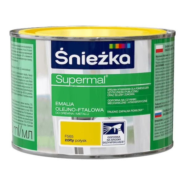 SUPERMAL 0.4L ŻÓŁTY Farba Olejna