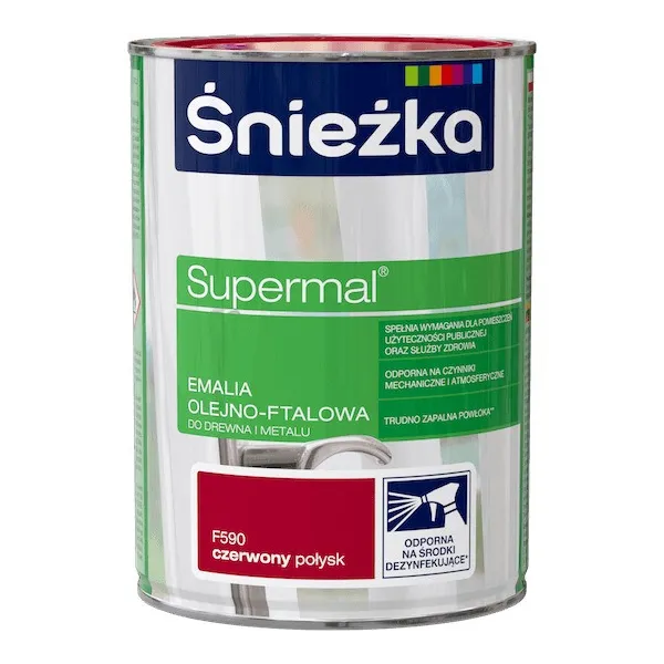 SUPERMAL 0.8L CZERWONY Farba Olejna