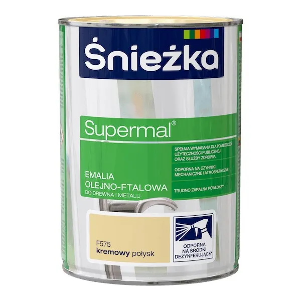 SUPERMAL 0.8L KREMOWY Farba Olejna