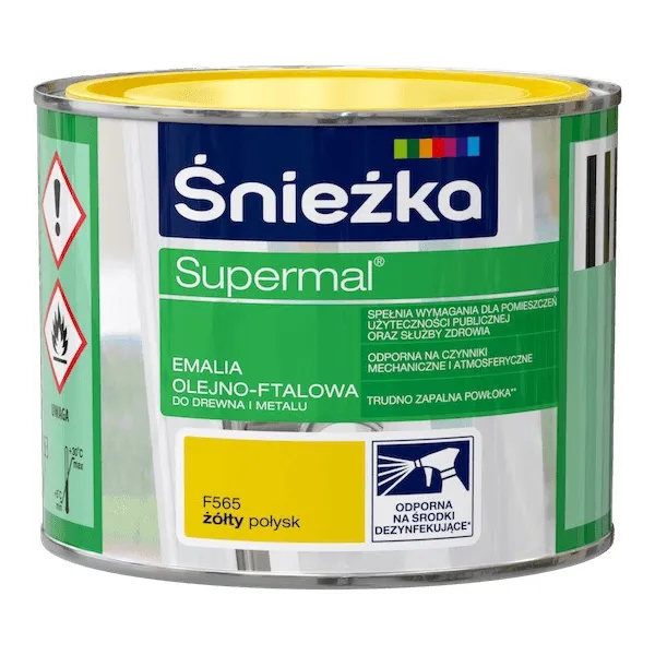 SUPERMAL 0.2L ŻÓŁTY Farba Olejna