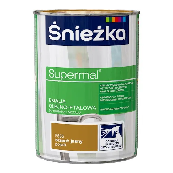SUPERMAL 0.8L ORZECH JASNY Farba Olejna