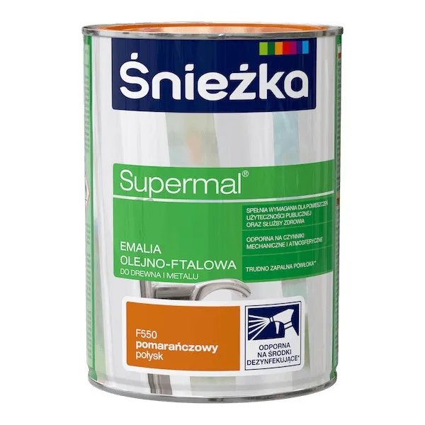 SUPERMAL 0.8L POMARAŃCZOWY Farba Olejna