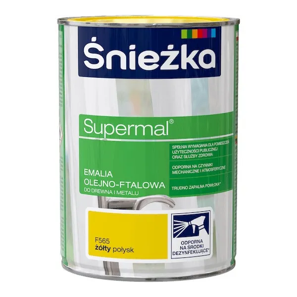 SUPERMAL 0.8L ŻÓŁTY Farba Olejna